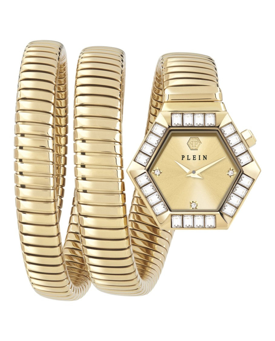 Philipp Plein $Nake Hexagon Crystal Watch
