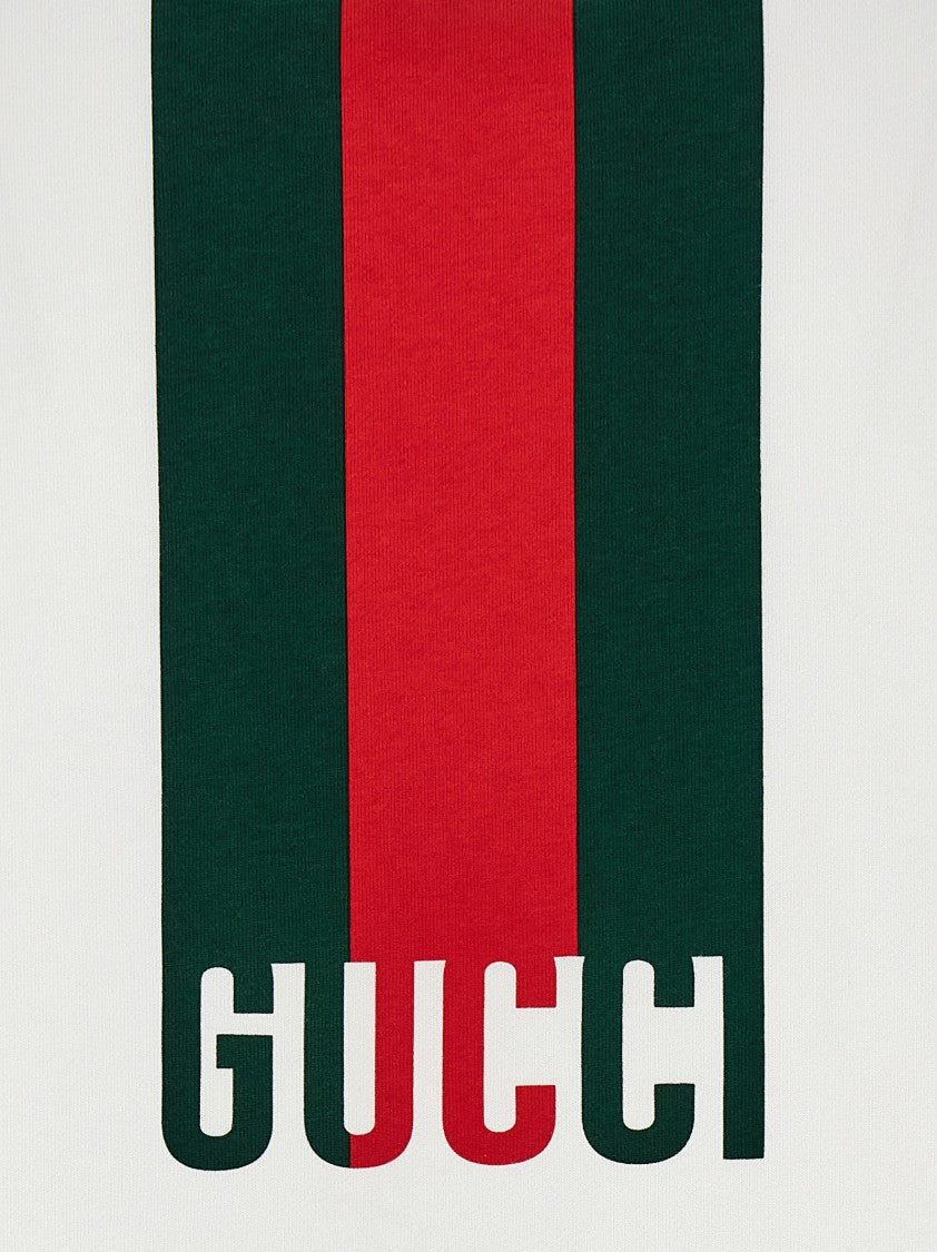 Gucci Nastro Web Print Brushed Cotton Hoodie