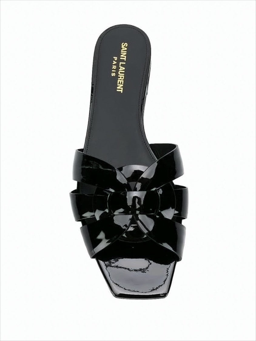 Saint Laurent Patent Leather Flat Mule