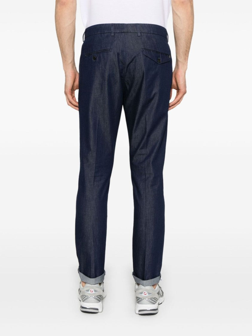 Dondup Navy Blue Classic Five-Pocket Pants