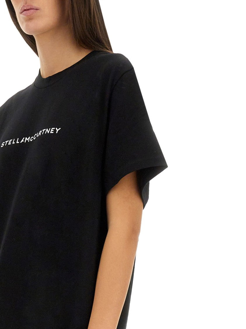 Stella Mccartney Black T-Shirt With Logo