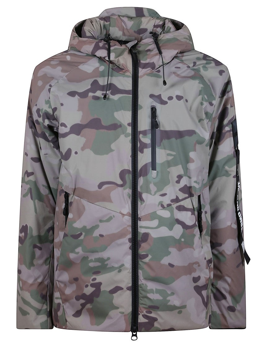 Outhere Iridescent Camouflage Piumino Jacket With Padded Lining And Hood