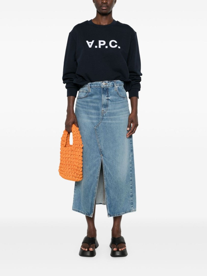A.P.C. Classic Crew Neck Sweater With Bold Logo Detail