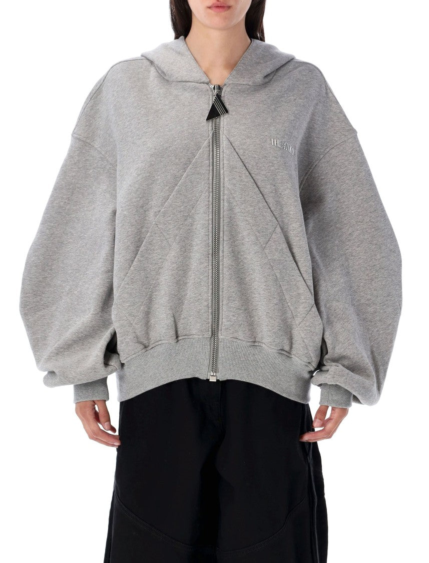 The Attico Heathered Grey Oversized Hoodie