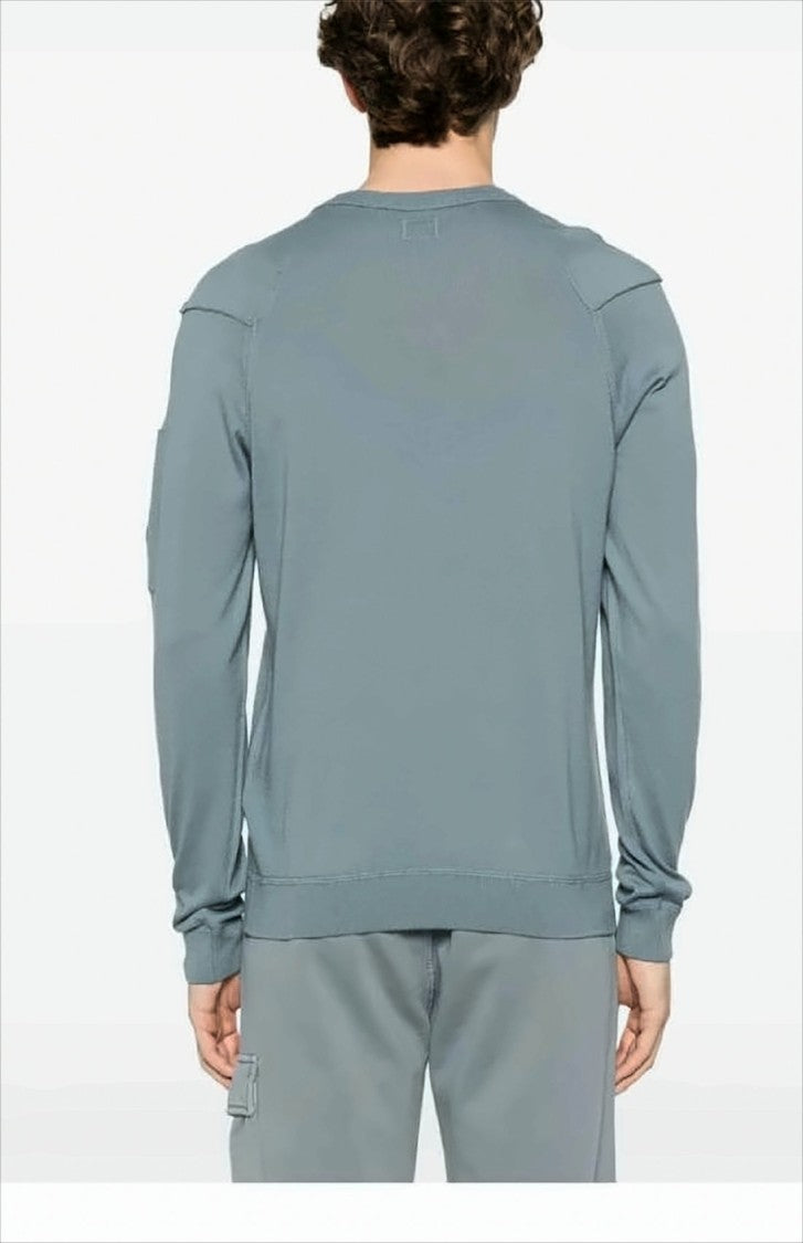 C.P. Company Crew Neck Long-Sleeve Sweater With Distinctive Patch Pocket