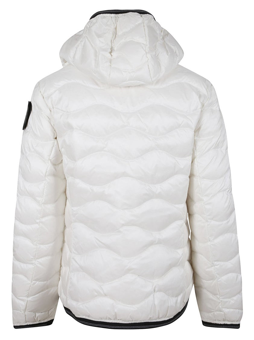 Blauer Quilted White Puffer Jacket With Hood