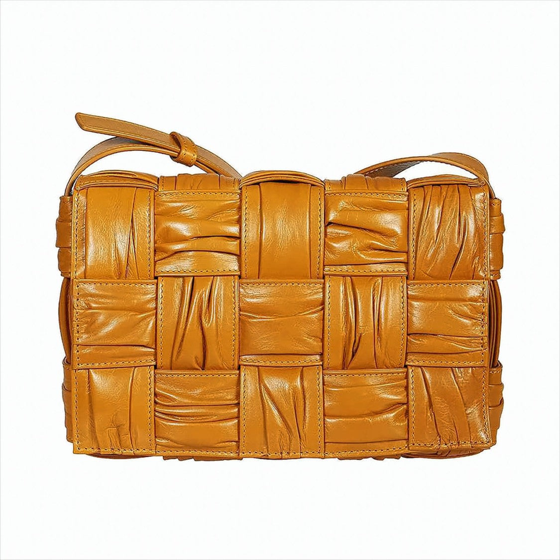 Bottega Veneta Padded Pleated Calfskin Cassette Shoulder Bag