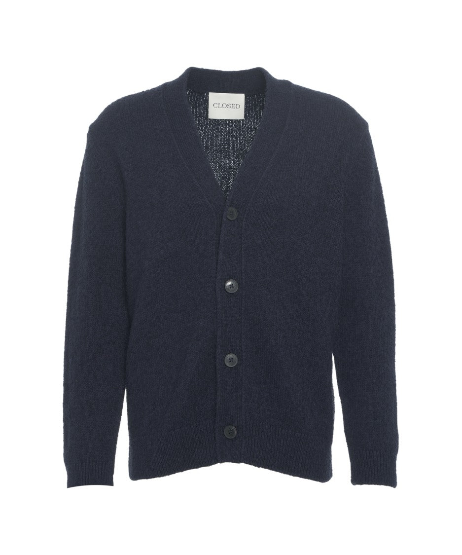Closed Chunky Knit Cardigan With Classic V-Neck And Full-Button Closure