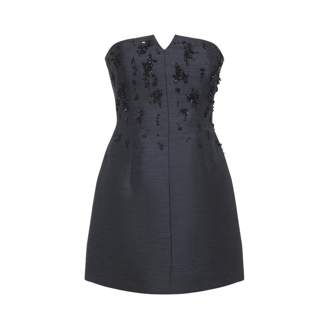 Alberta Ferretti Grey Virgin Wool Tailoring Off Shoulder Dress
