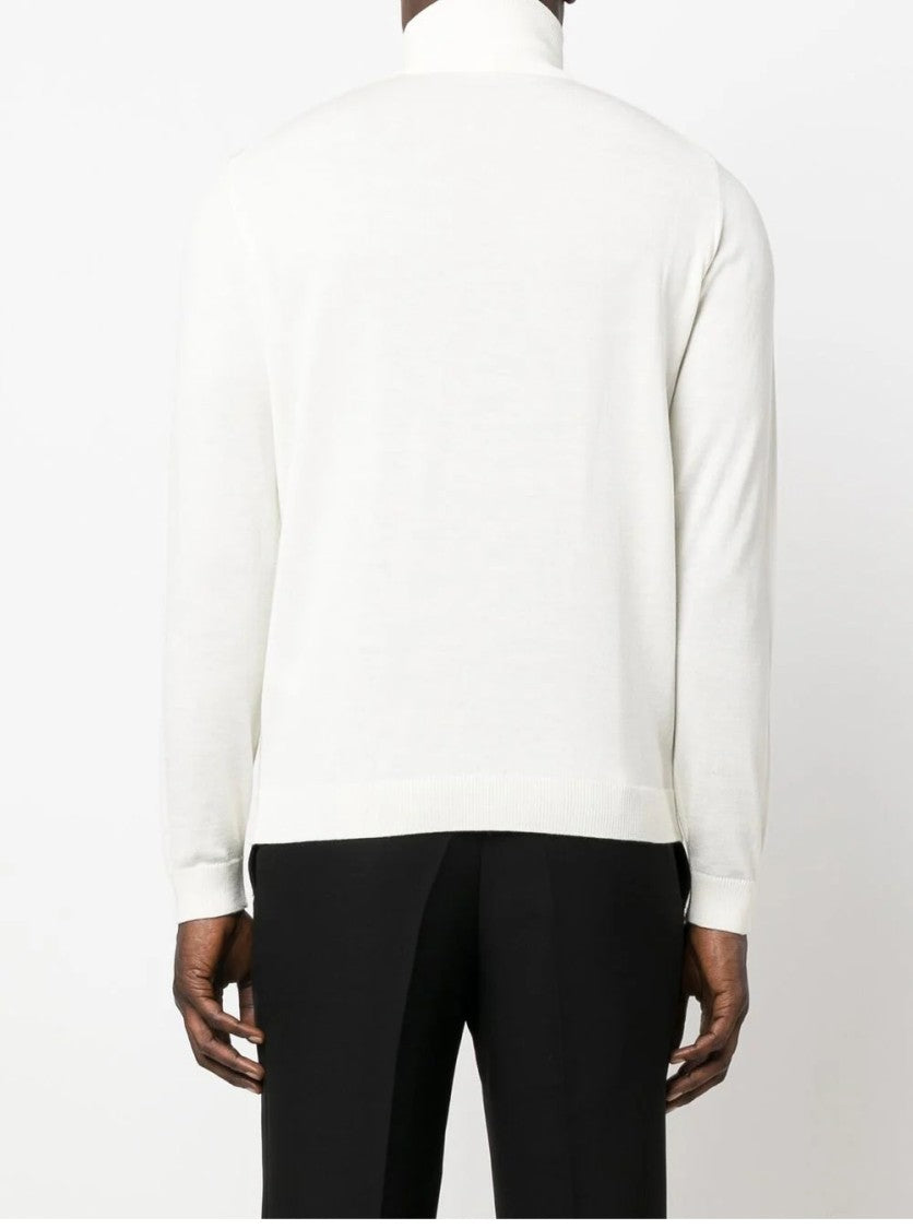 Roberto Collina White Turtleneck Sweater
